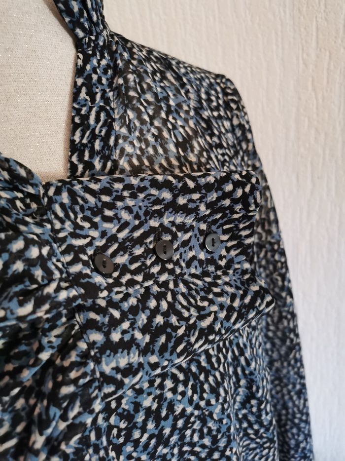 Robe maxi longue bleu marine Camaïeu T38 - photo numéro 5