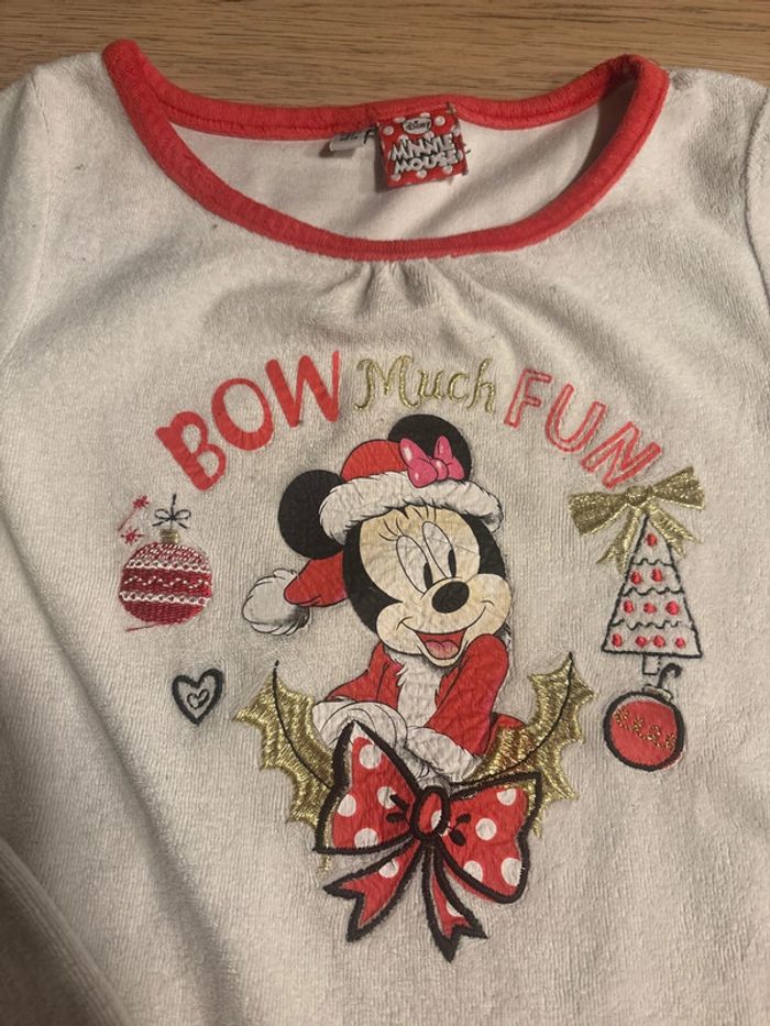 Pyjama velours Minnie Mouse Disney Noël - photo numéro 2