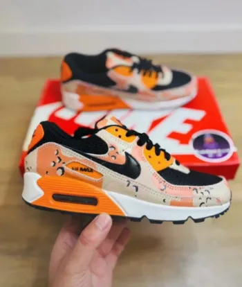 Nike Air Max 90 PRM Camouflage Orange Black Safety Taille 39
