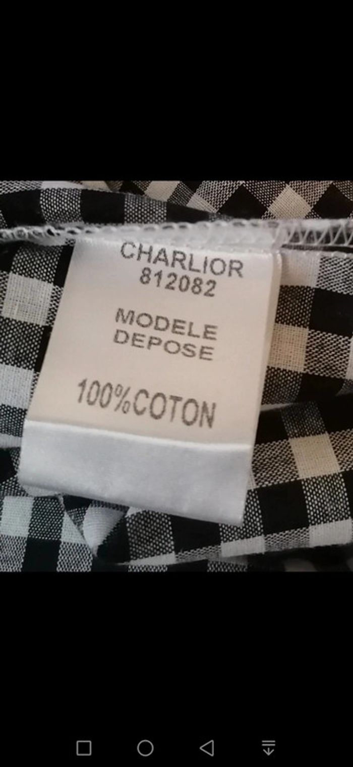Robe vichy / petits carreaux noir blanc Taille S Libertie - photo numéro 13