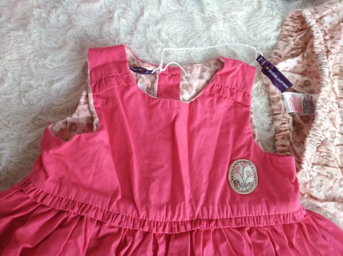 Ensemble (robe + boomer culotte) Fille 12 mois animaux savane éléphant Sergent major - photo numéro 3