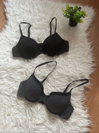 Lot 2 soutien gorge fille ado gris/noir Kiabi 90C TBE 👙
