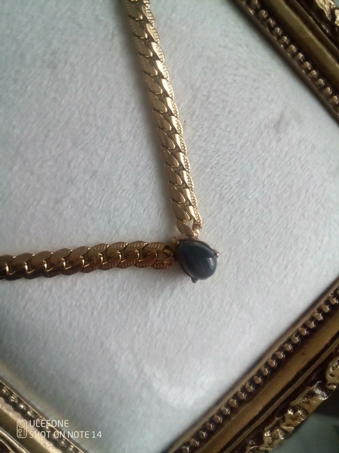 Collier de protection serpent goutte de labradorite pierre naturelle - photo numéro 3