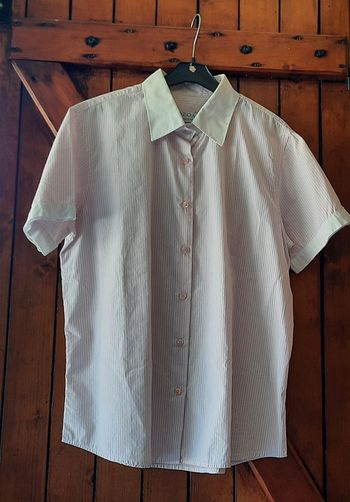 Chemise rayée rose et blanc, femme, OZOA, taille 40