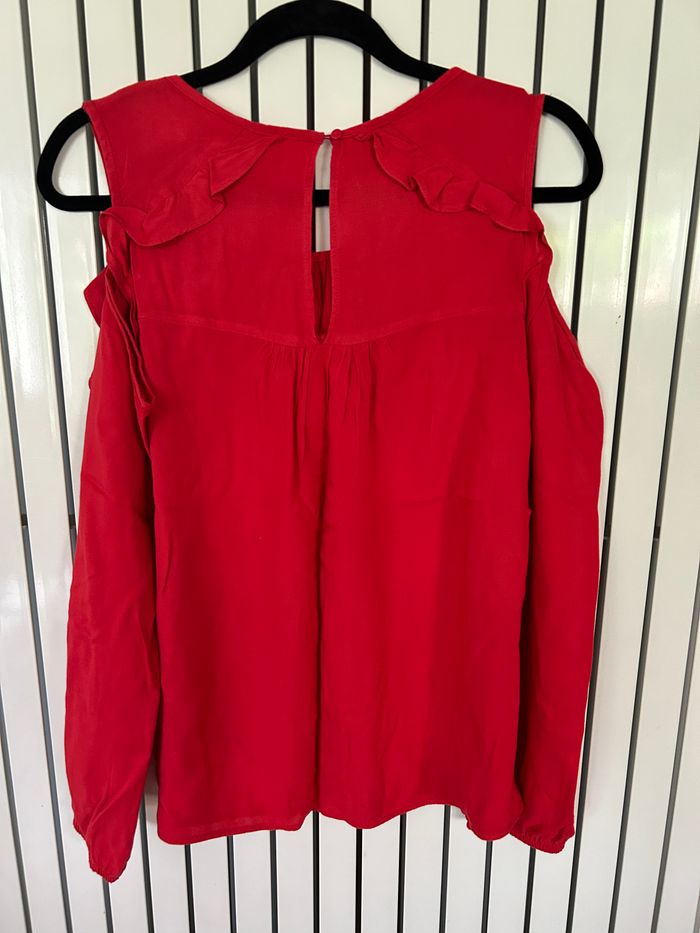 Blouse ml rouge, Camaïeu, taille 40 - photo numéro 2