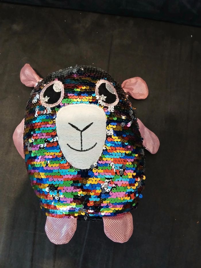 Peluche sequin reversible