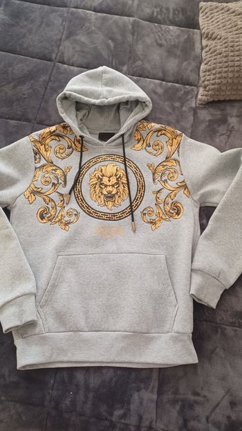 Sweat à capuche homme xl gris et doré avenue square Paris très bon état