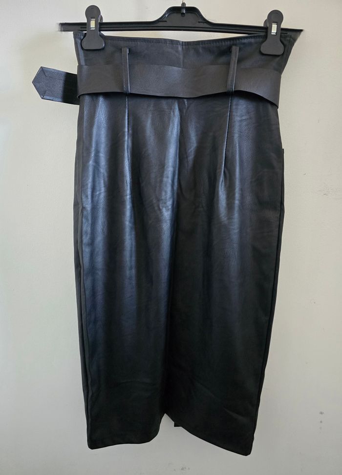 📌 Jupe Crayon Taille Haute Simili Cuir - Neuve - photo numéro 5