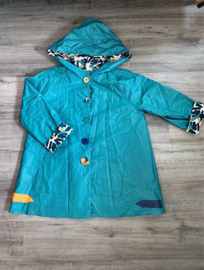 Manteau original enduit lin / coton - photo numéro 2