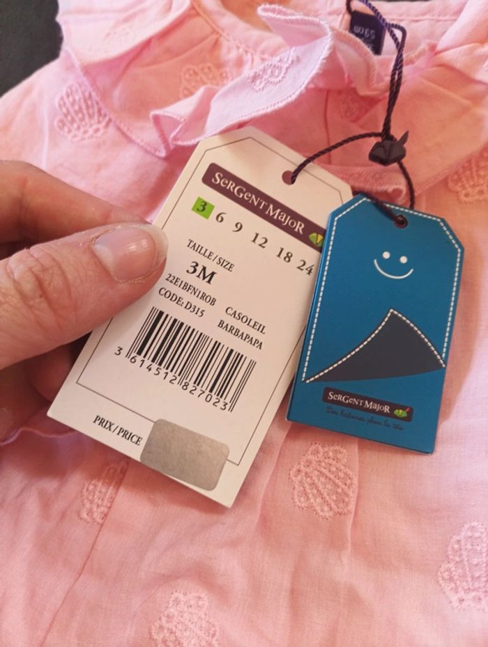 Ensemble Robe avec boomer assorti Fille 3 mois Sergent major - photo numéro 5