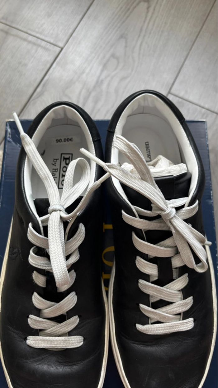 Basket Ralph Lauren noir taille 41 en bon état - photo numéro 3
