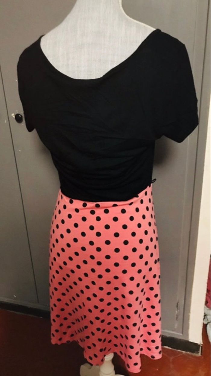 🖤💗 Robe Body Flirt noire et rose à pois – Taille 38/40 (S) - photo numéro 5