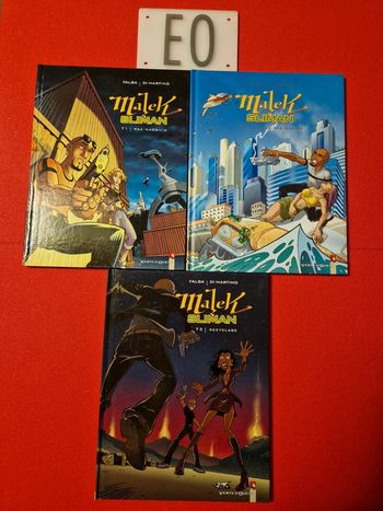 Lot de 3 bd malek sliman 1 à 3,EO (série complète)