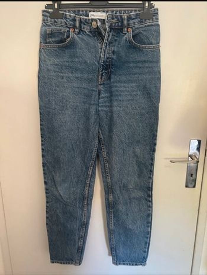 Jeans mom Zara femme Taille 36 bleu - photo numéro 6