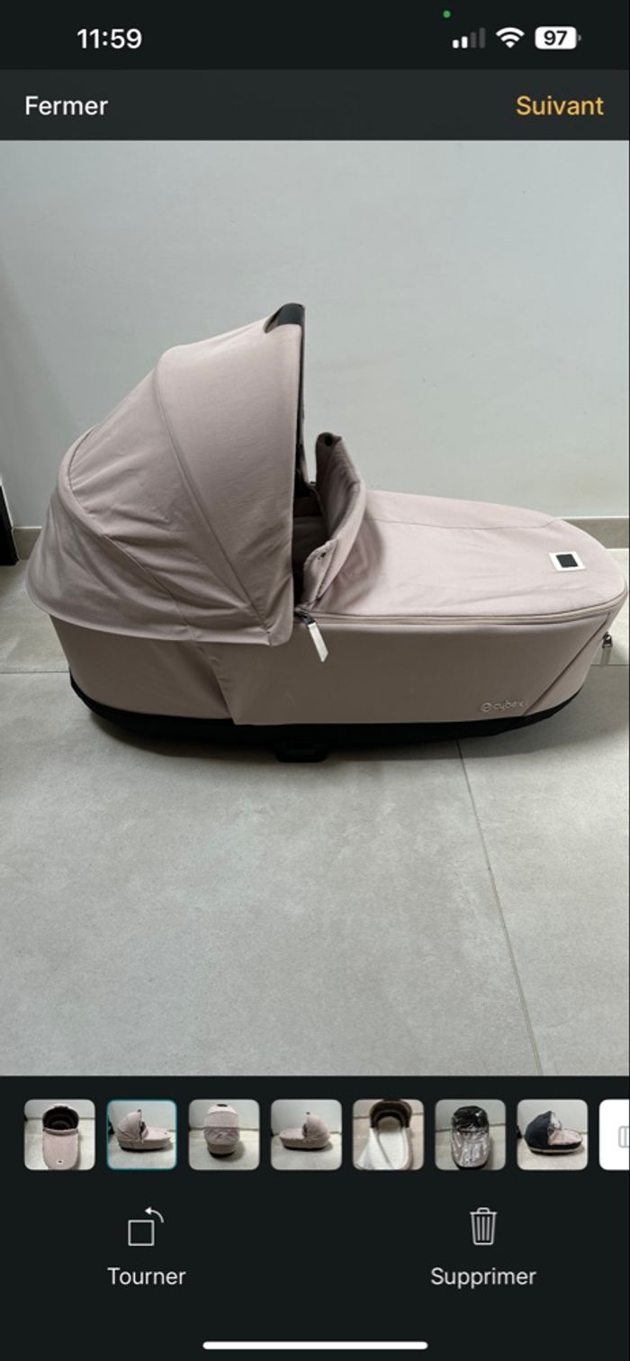 Nacelle Cybex Priam, habillage de pluie et adaptateurs - photo numéro 4