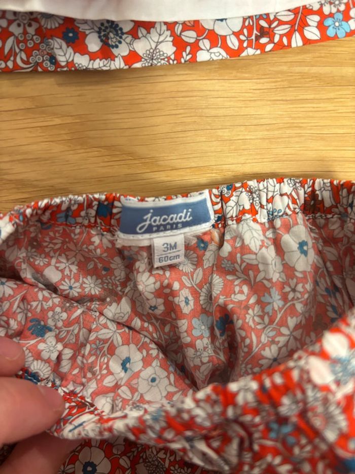 Ensemble fleuri rouge orangé bleu et blanc Jacadi - photo numéro 6