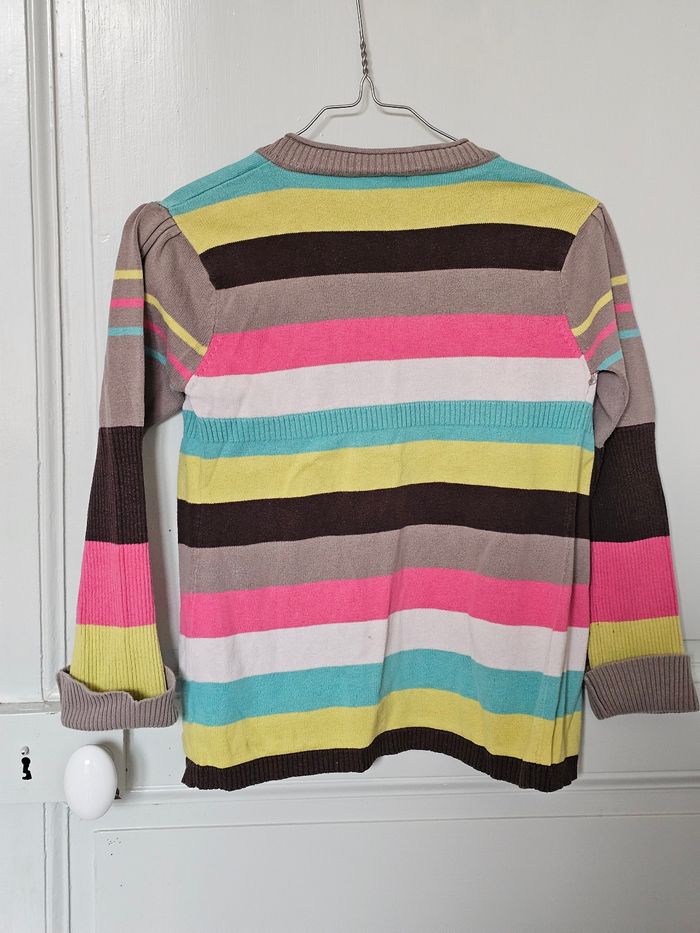 Gilet rayé coloré 10 ans