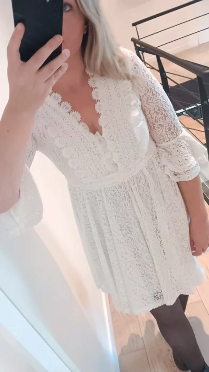 Robe blanche dentelle - photo numéro 10