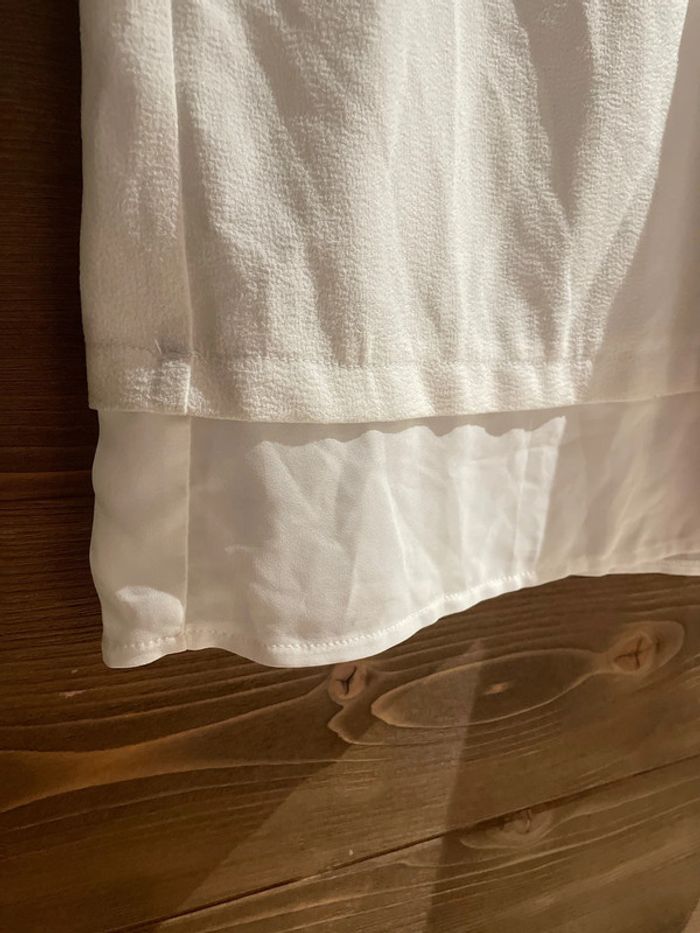 Blouse blanche bi matière - photo numéro 3