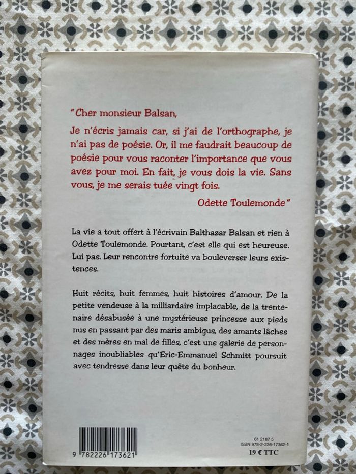 Odette Toulemonde et autres histoires de Emmanuel Schmitt - photo numéro 2
