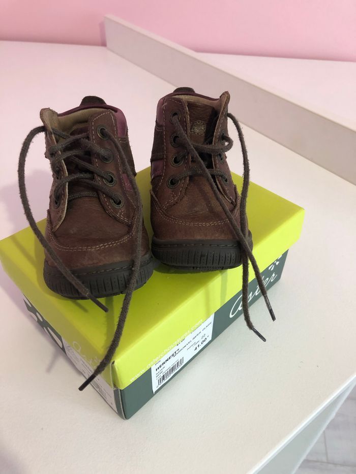 Chaussures Aster  taille 22 marron/rose - photo numéro 2