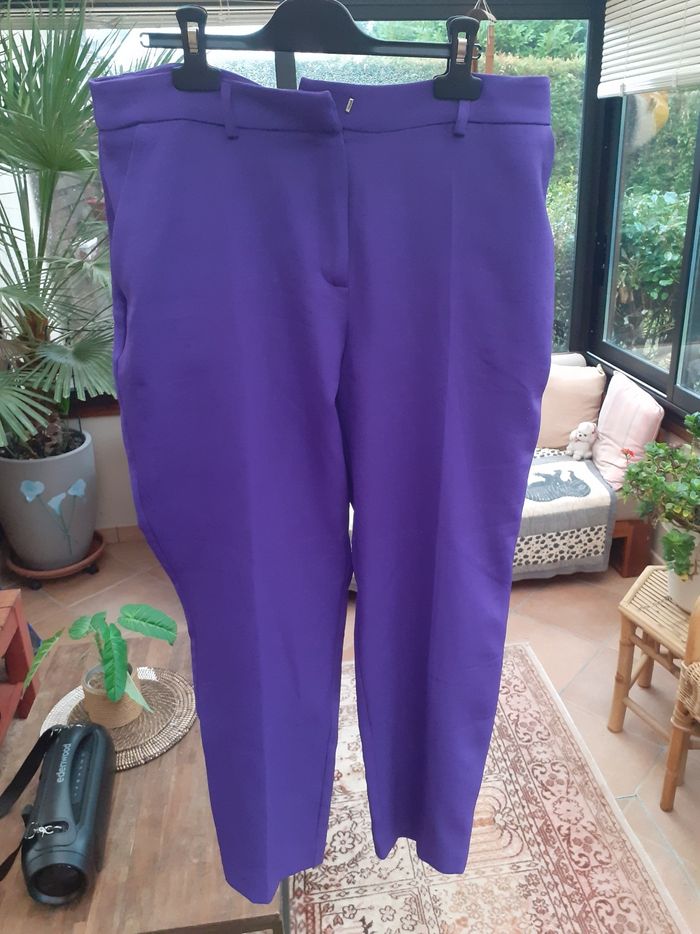 Pantalon canon violet