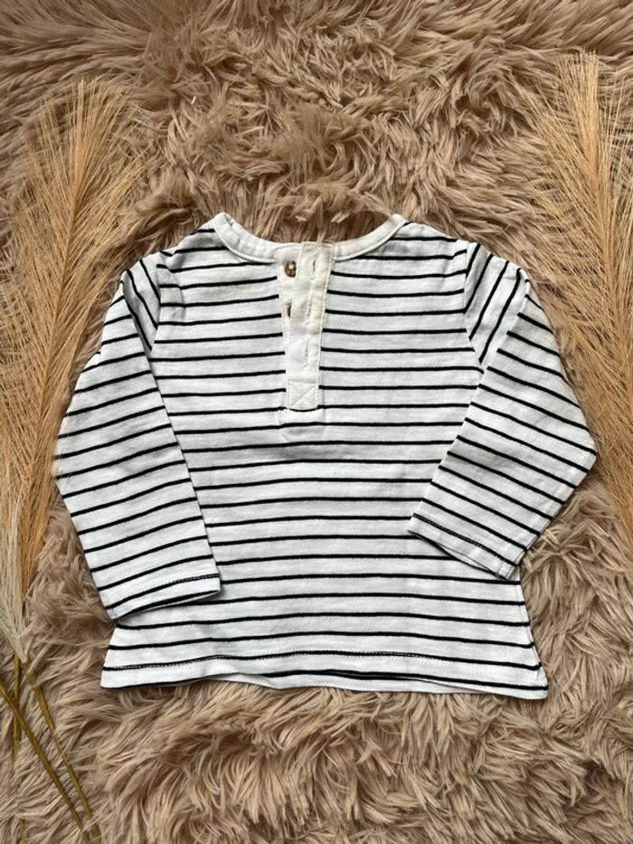 T-shirt manches longues marinière - photo numéro 2