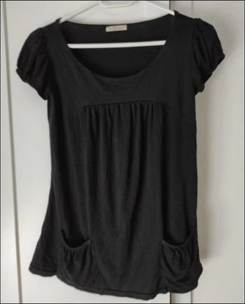 Haut noir fluide avec poches - In Extenso