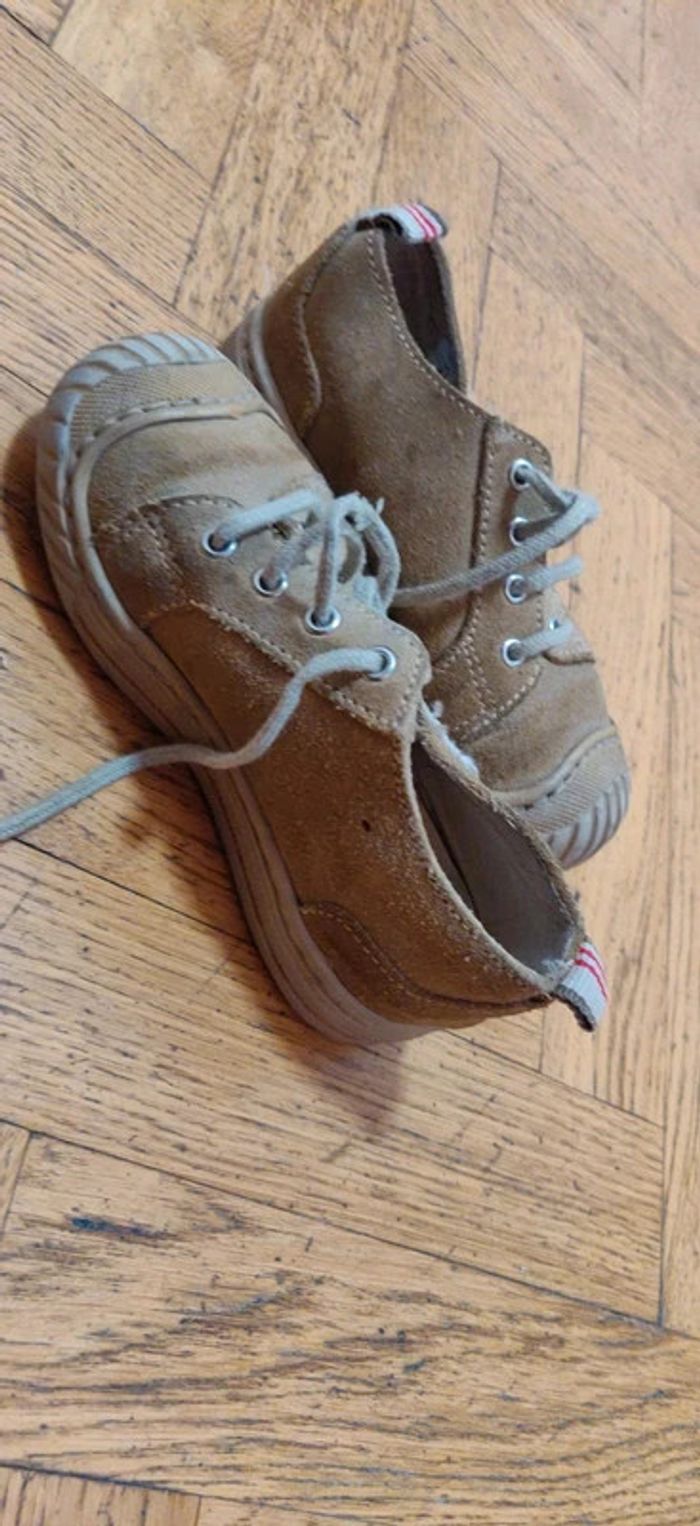 Chaussures cuir beige Vertbaudet P25 - photo numéro 4