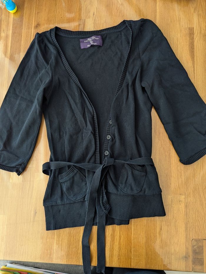 Joli gilet noir Zara manches  3/4