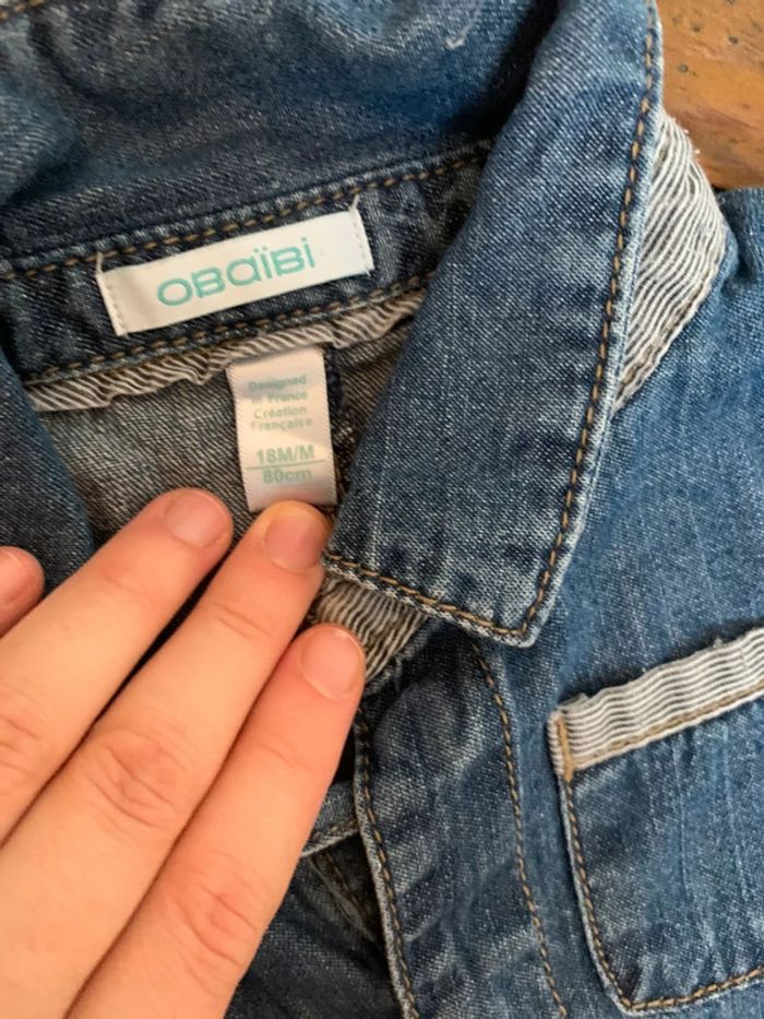Combishort jeans obaibi 18 mois - photo numéro 2