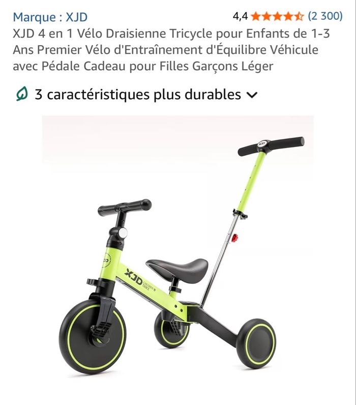 Tricycle 4 en 1 - photo numéro 5