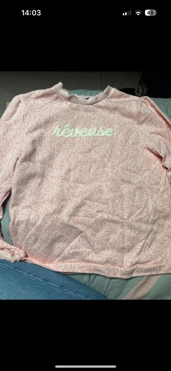 Pull rêveuse rose