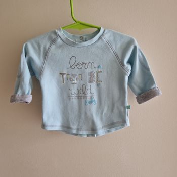 haut manches longue bleu ciel 6 mois