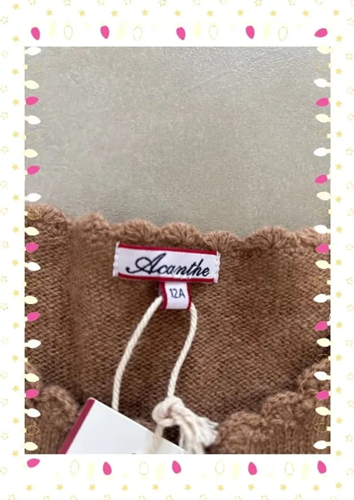 🧶 Gilet fille Acanthe – Taille 12 ans – Neuf avec étiquette 🧶 - photo numéro 5