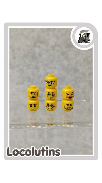 🚂 Lot de 7 têtes de figurines