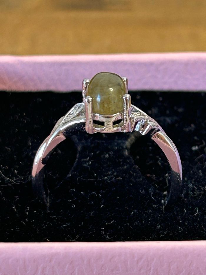 Bague réglable en laiton et labradorite - photo numéro 7