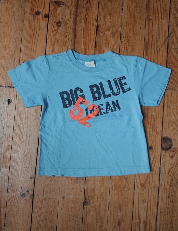 T-shirt mc bleu océan 6 ans garçon