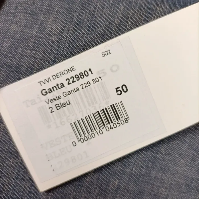 Veste de costume bleu grise "ganta" - taille 50 A481 - photo numéro 7
