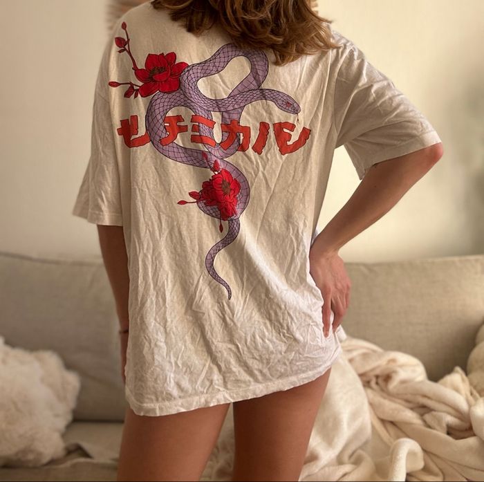 T-shirt Jack and Jones avec motif serpent et écriture japonaise - photo numéro 9