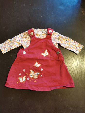 Robe papillons bébé fille 3 mois