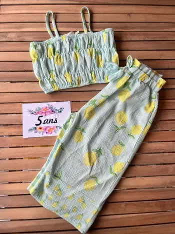 Ensemble sfera citron été 5 ans