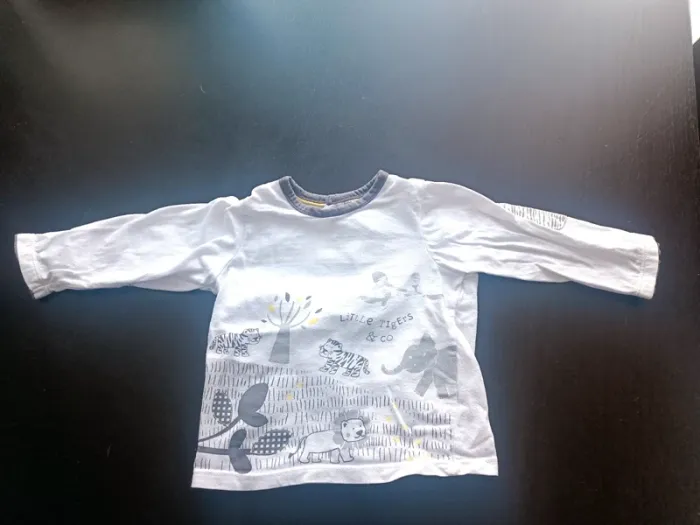 Lot 5 t shirt manches longues 6 mois - photo numéro 9