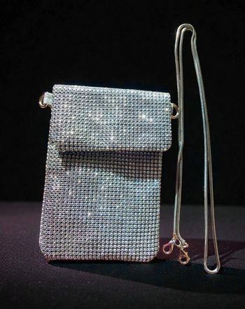 Pochette Strass et argent 
