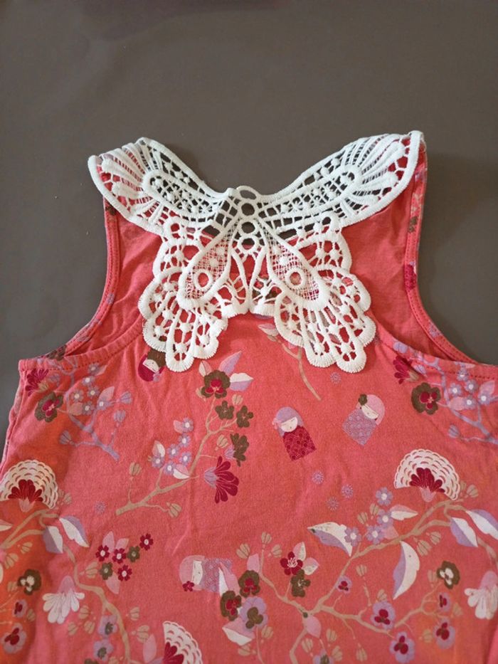Débardeur rose papillon dentelle - photo numéro 4