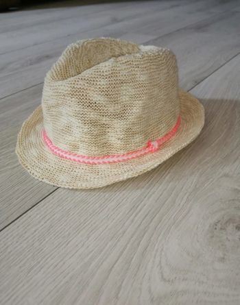 Chapeau fille rose 3 pommes 47cm