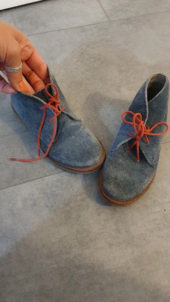 Jolies chaussures de ville Tout cuir Kickers T28 Bleu gris