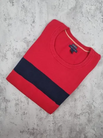 Sweat col rond Tommy Hilfiger tricolore – Taille M Femme (mesures en photos)
