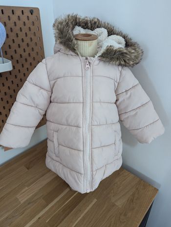 Manteau bout'chou hiver 18 mois rose pâle