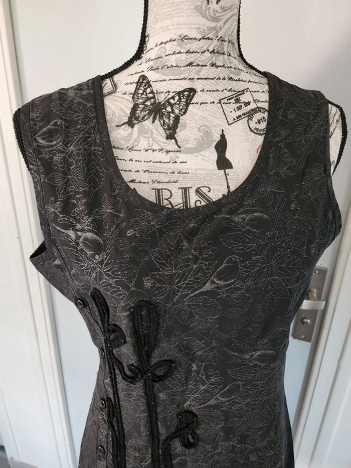 Magnifique Robe Noire à motifs de marque Kanabeach et de taille 40 - photo numéro 5